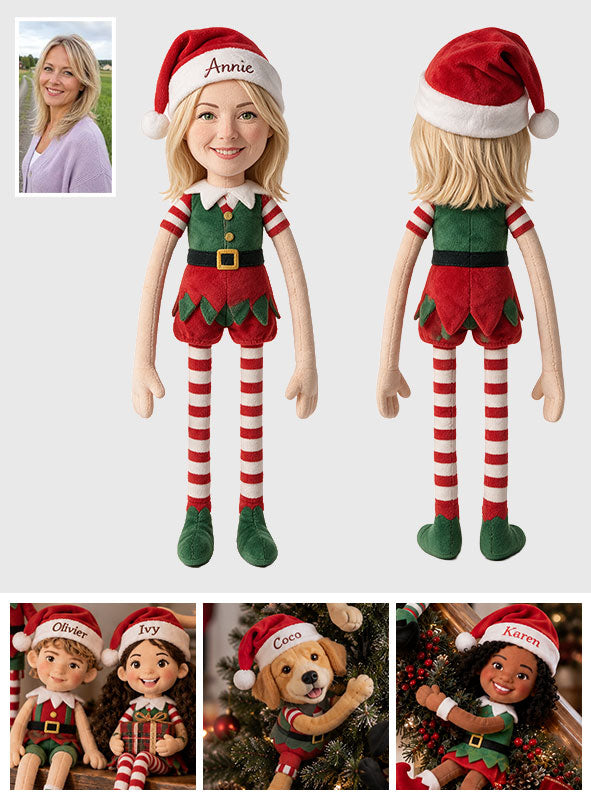 Christmas Elf - Personalized Family Posable Plush Doll
