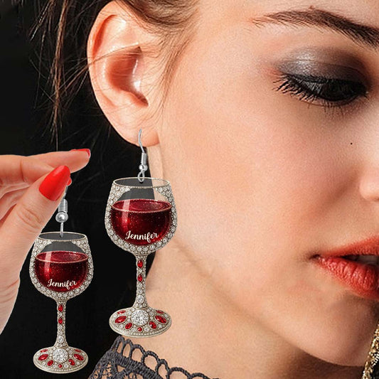 Liebe zum Wein – Personalisierte Wein-Ohrringe