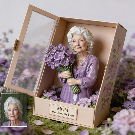 Liebe blüht hier - Personalisierte Mutter Acrylplakette in Sonderform