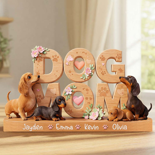 Dog Mom - Personalized Dog Custom Shaped Acrylic Plaque