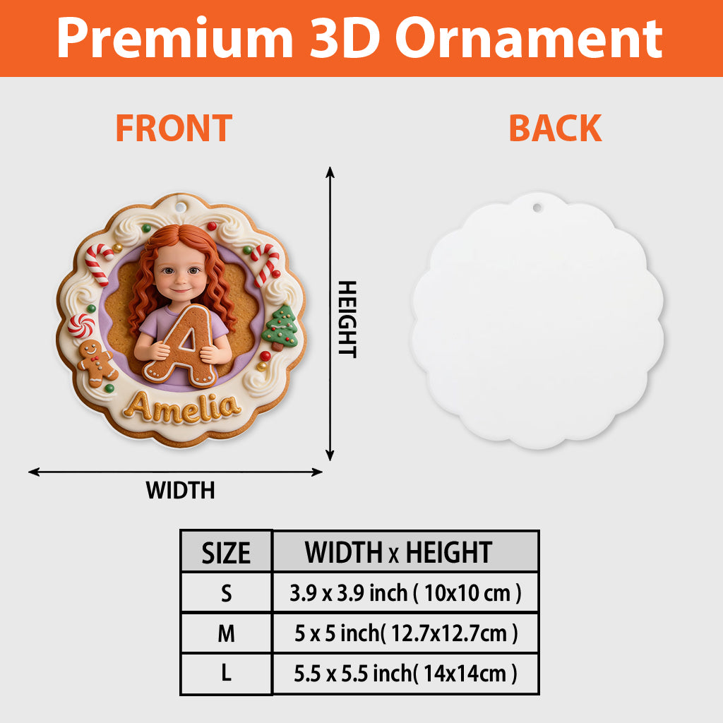 Sweet Christmas Memories - Personalized Kid Premium 3D Ornament