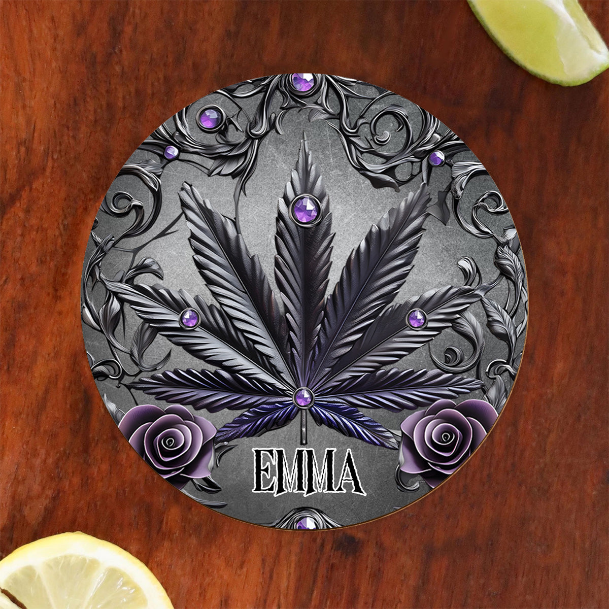 Magnifiques verres à whisky personnalisés au cannabis