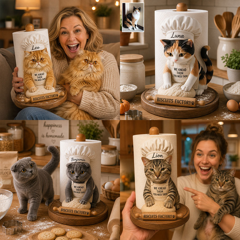 Biscuits Factory - Support de Serviette en Papier Personnalisé pour Chat
