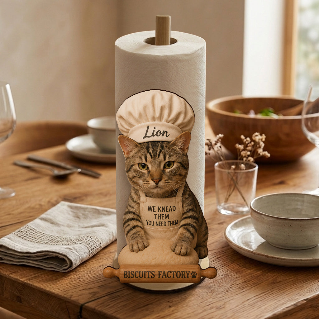 Biscuits Factory - Support de Serviette en Papier Personnalisé pour Chat