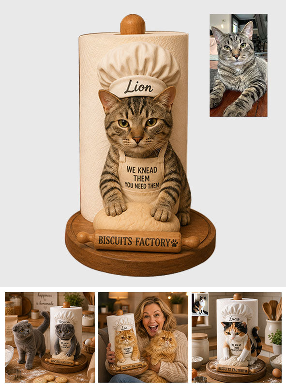 Biscuits Factory - Support de Serviette en Papier Personnalisé pour Chat
