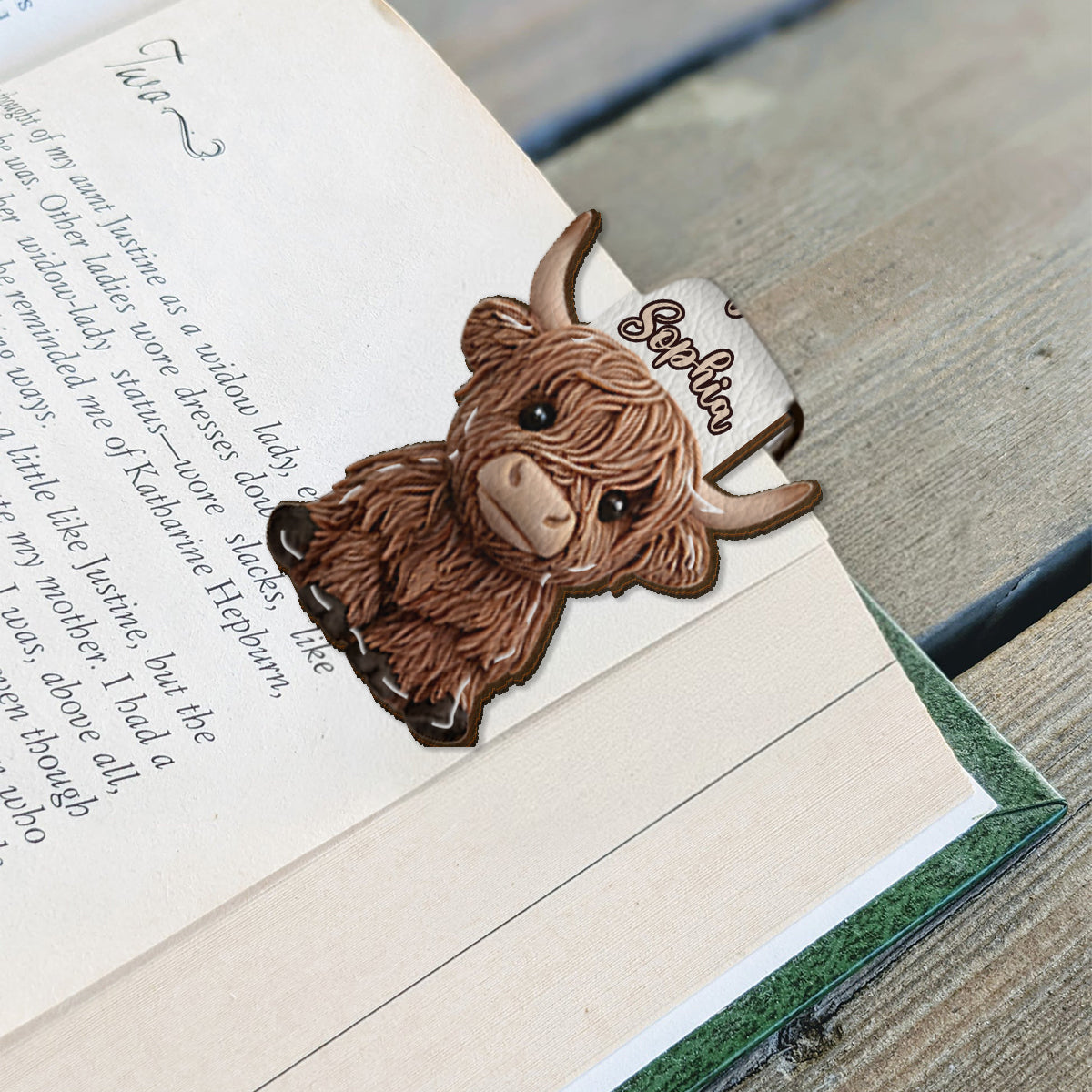 Marque-page magnétique personnalisé en forme de vache des Highlands - Adorable vache des Highlands