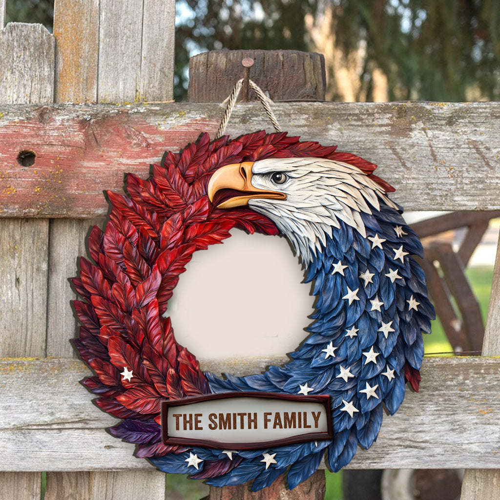 Bonne fête de l'Indépendance ! Panneau en bois personnalisé pour la fête nationale américaine (4 juillet).