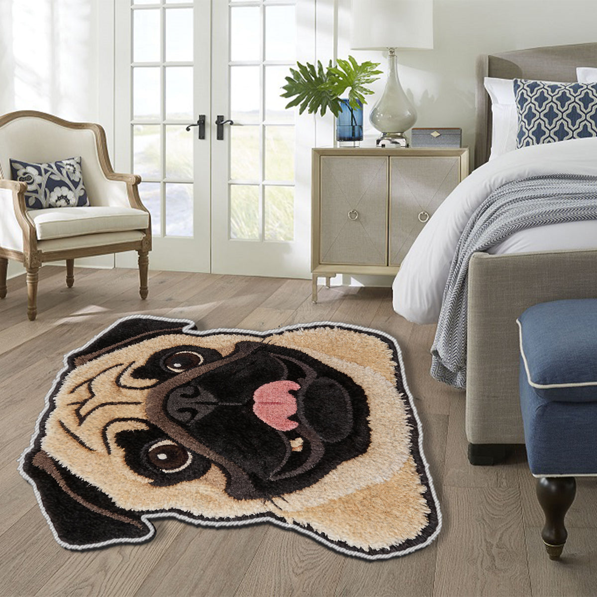 Tapis personnalisé pour chien antidérapant à partir de n'importe quelle photo