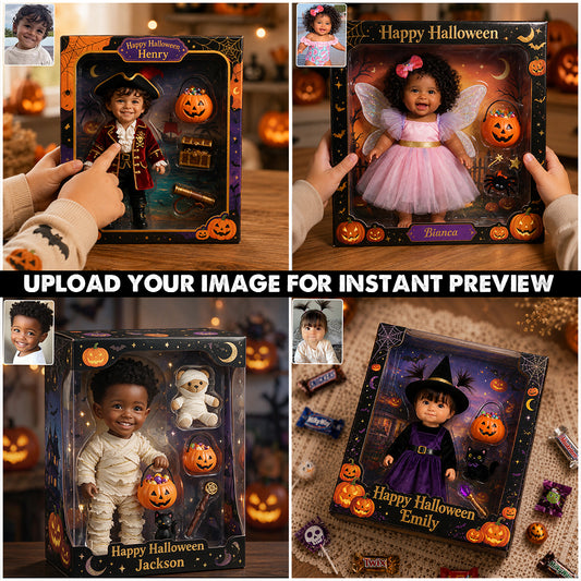 Happy Halloween - Personalized Kid Custom Shaped Acrylic Plaque