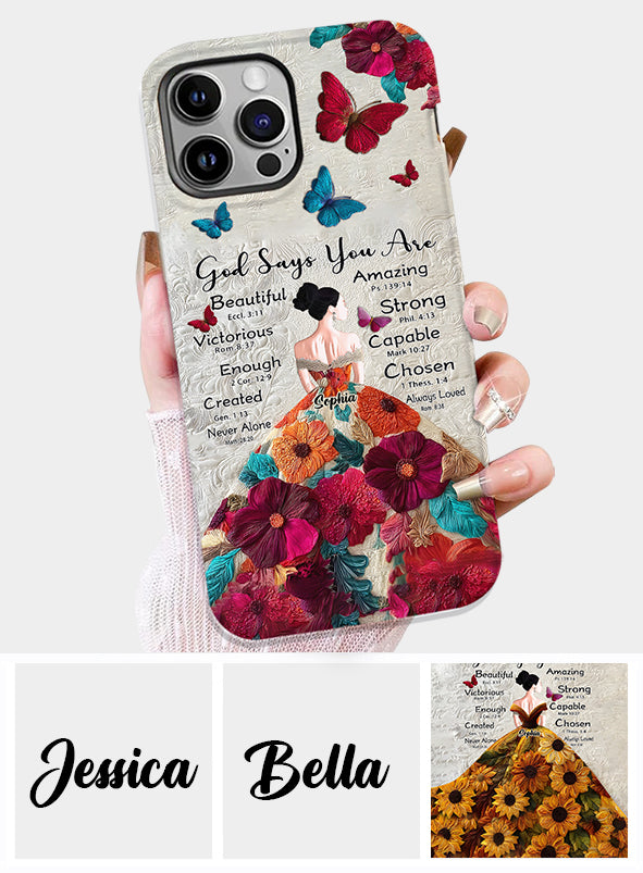 God Says You Are Enough - Personalized Christian Full Print Phone Case