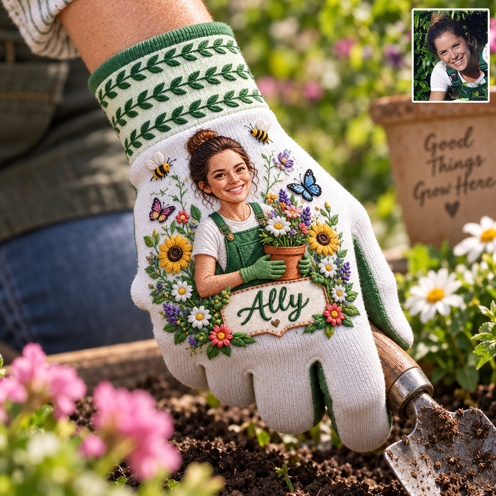 Gartenliebhaber, Geschenk für Gärtner - Personalisierte Gartenhandschuhe