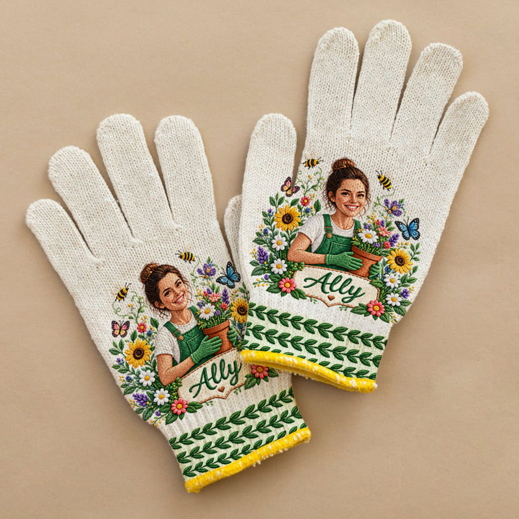 Gartenliebhaber, Geschenk für Gärtner - Personalisierte Gartenhandschuhe