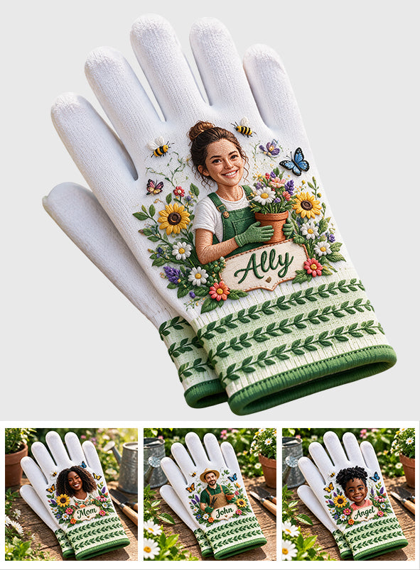Gartenliebhaber, Geschenk für Gärtner - Personalisierte Gartenhandschuhe