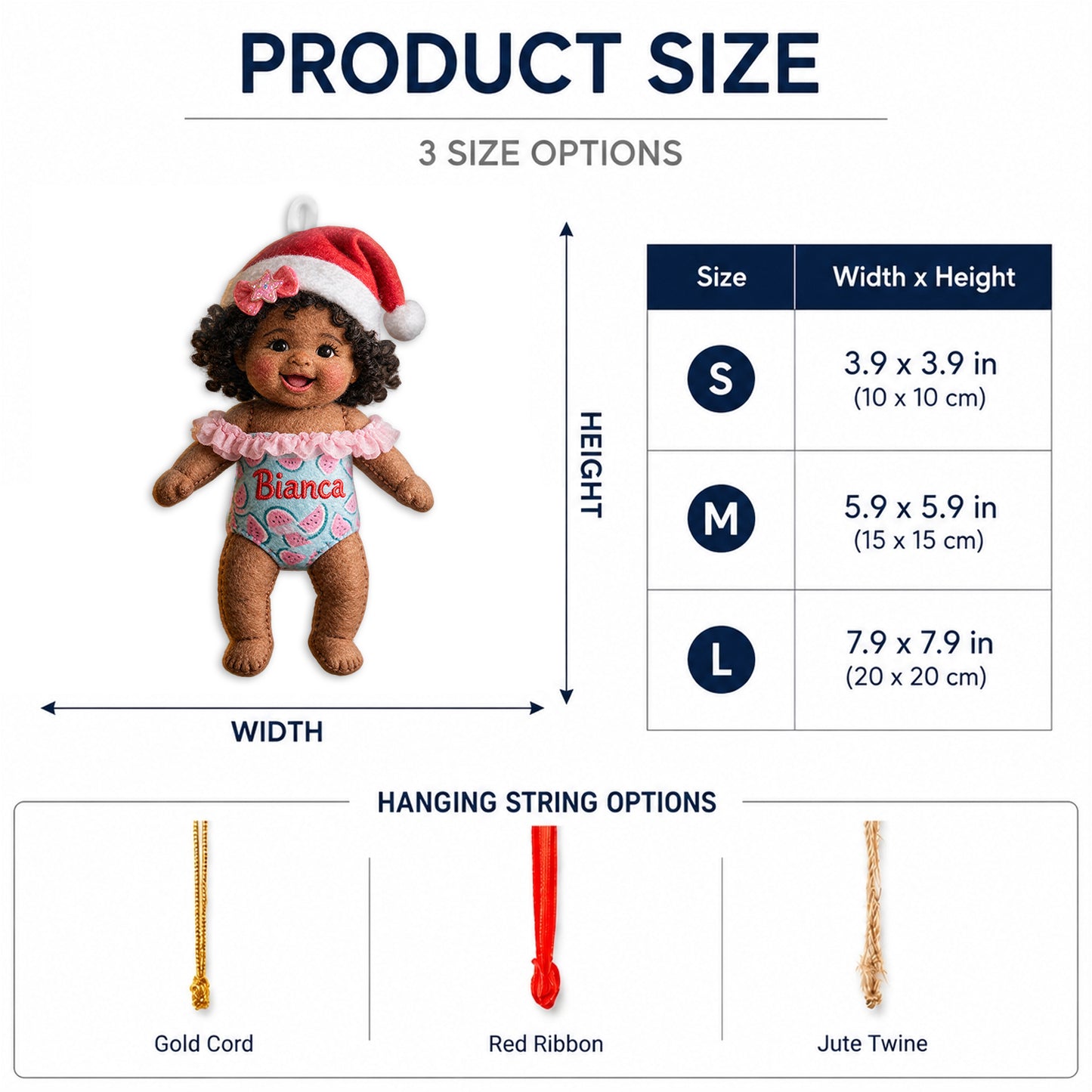 Kleines Weihnachten - Personalisierbarer Kinder-Plüschornament