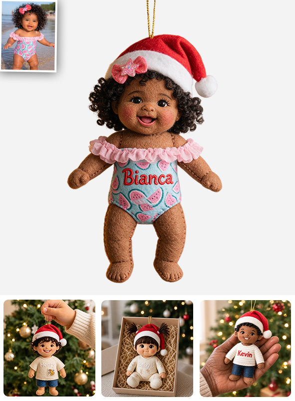 Kleines Weihnachten - Personalisierbarer Kinder-Plüschornament