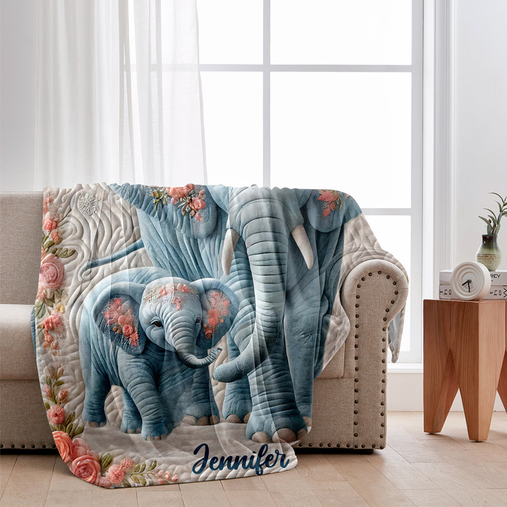 I Love You Mom - Personalized Mother Blanket