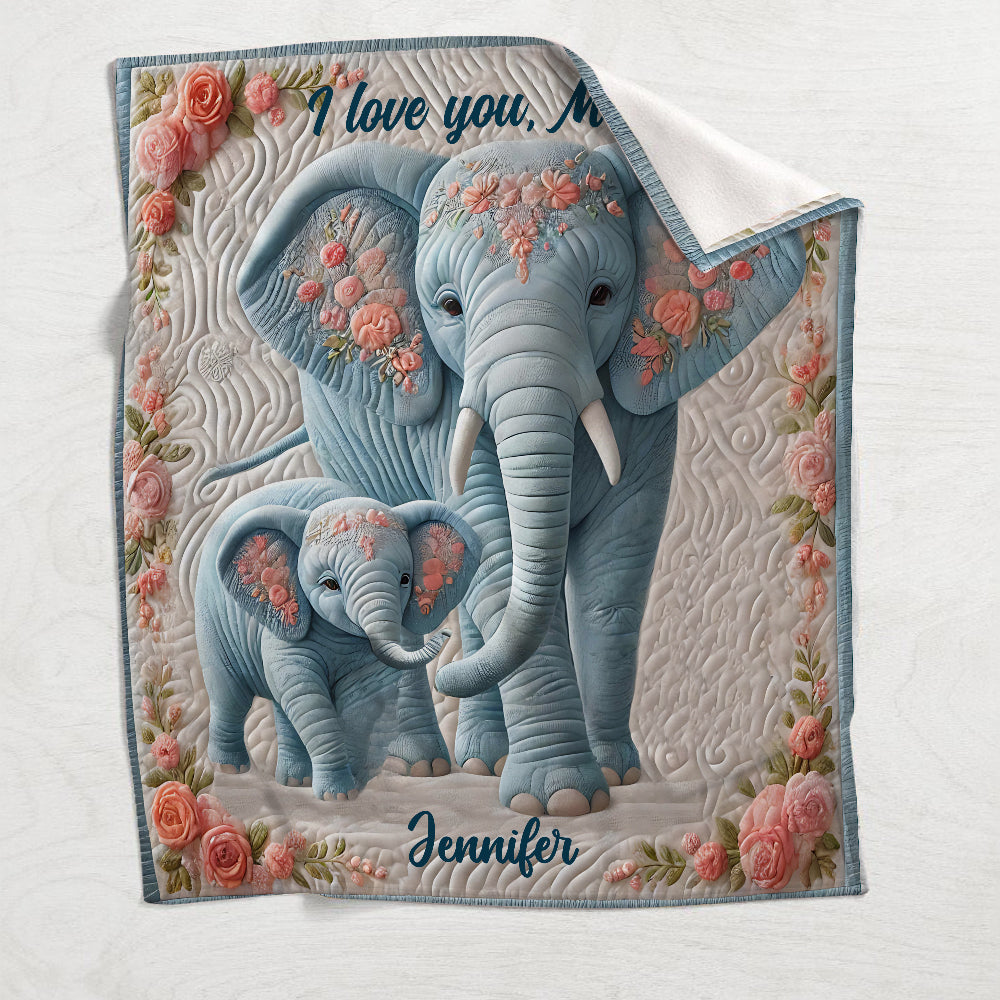 I Love You Mom - Personalized Mother Blanket