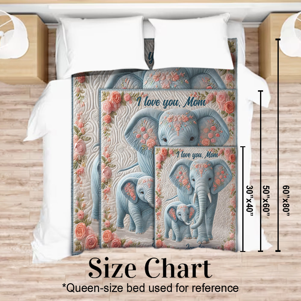 I Love You Mom - Personalized Mother Blanket