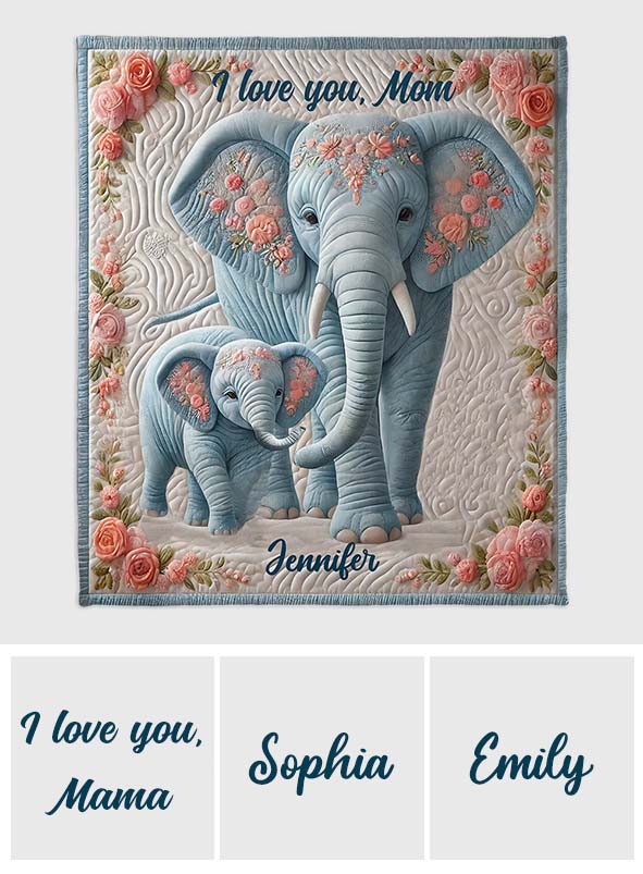 I Love You Mom - Personalized Mother Blanket
