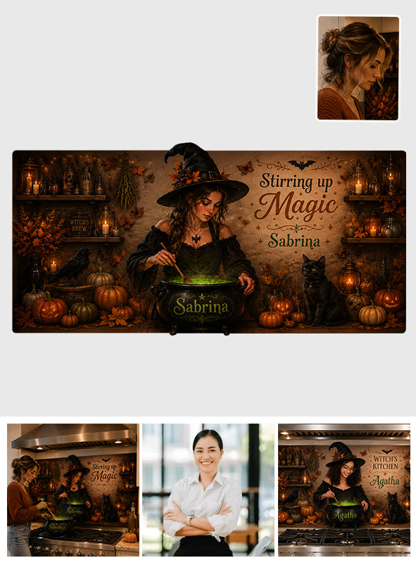 The Witch Kitchen - Personalized Witch Wall Decal