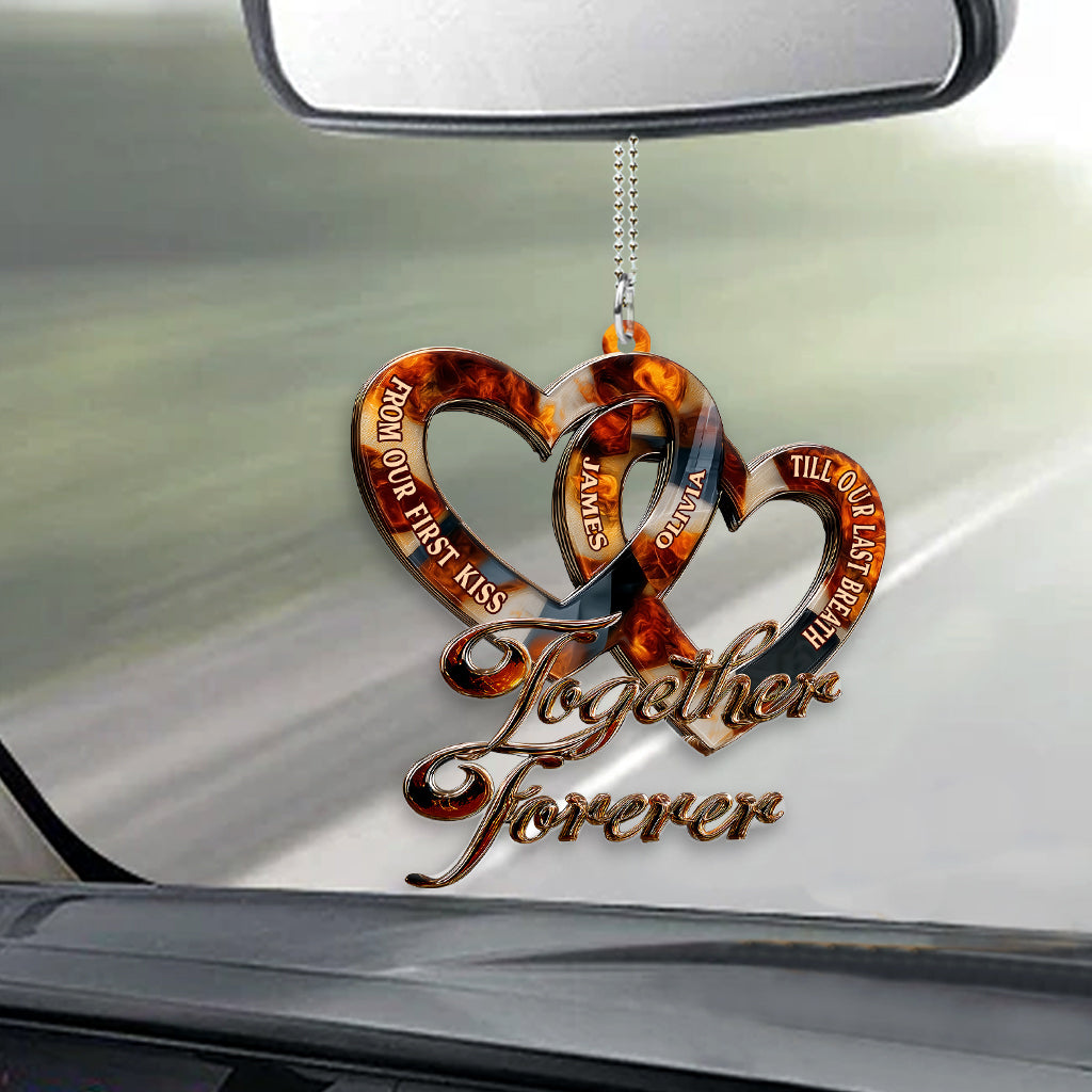 Together Forever - Personalized Couple Transparent Car Ornament