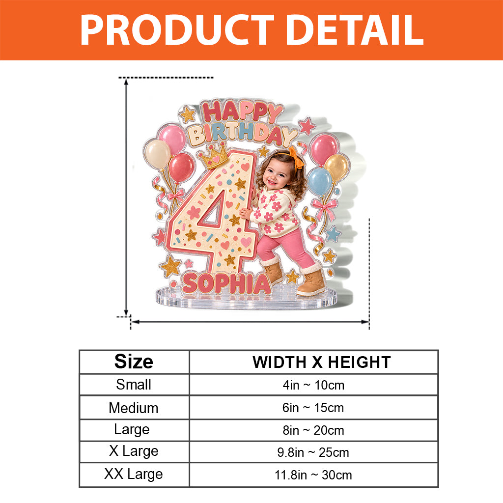 Custom Any Photo - Personalized Birthday Custom Shaped Acrylic Plaque