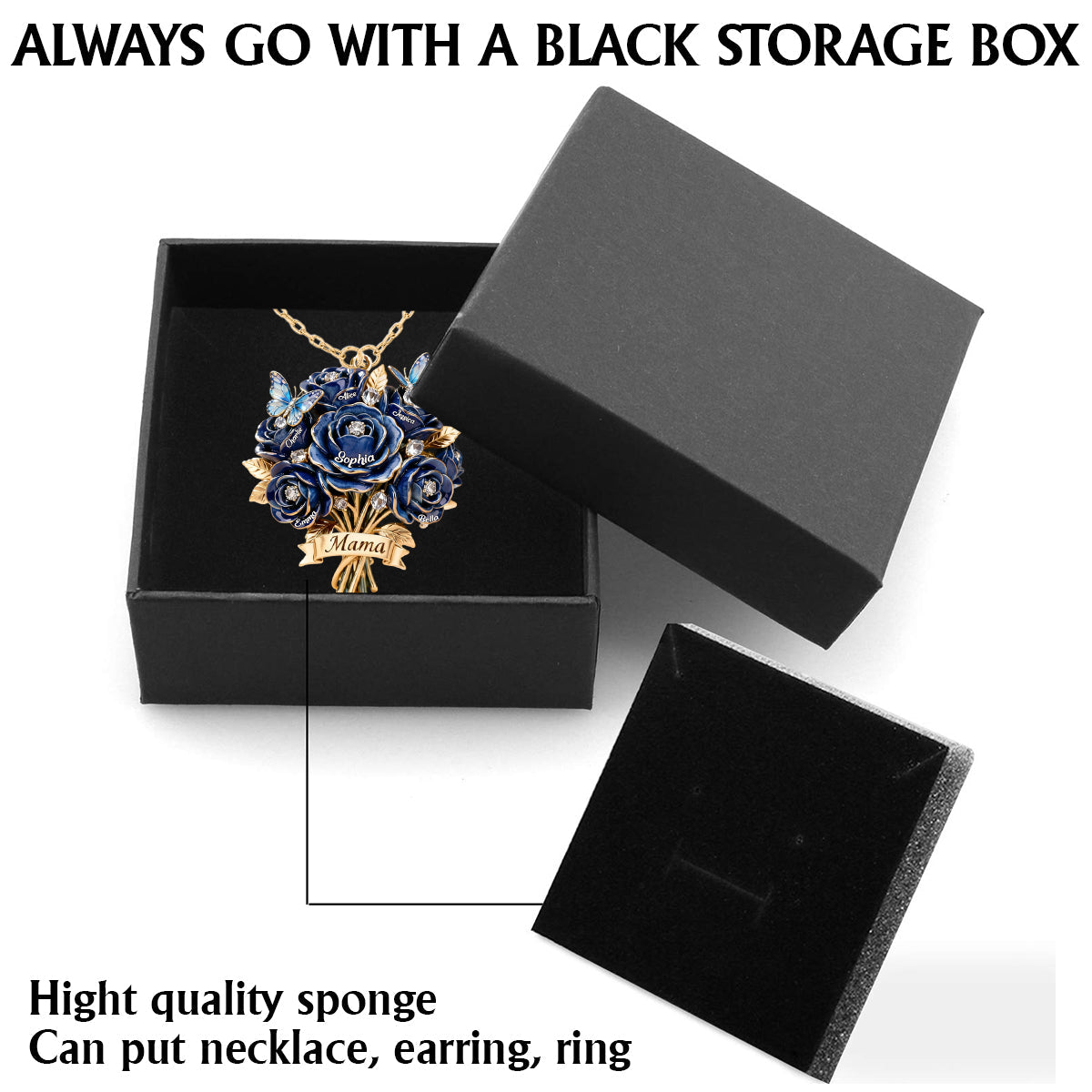 I Love You Mom - Personalized Mother Shaped Metal Pendant Necklace