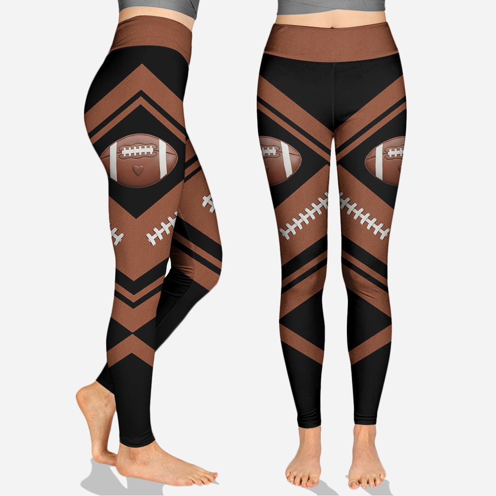 Für Fußball-Mama, Freundin, Ehefrau – Personalisierter Fußball-Hoodie und Leggings für den Spieltag