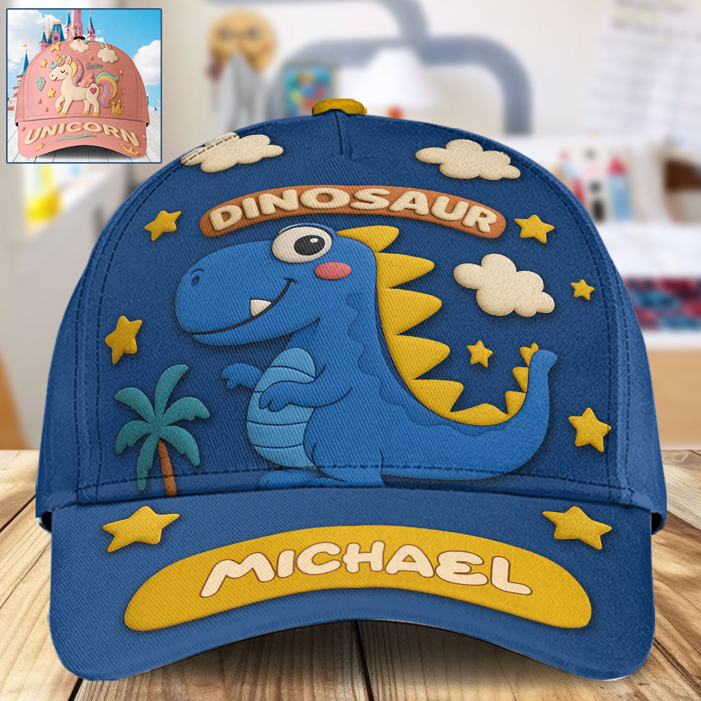 Niedlicher Dinosaurier – Personalisierte klassische Kinderkappe