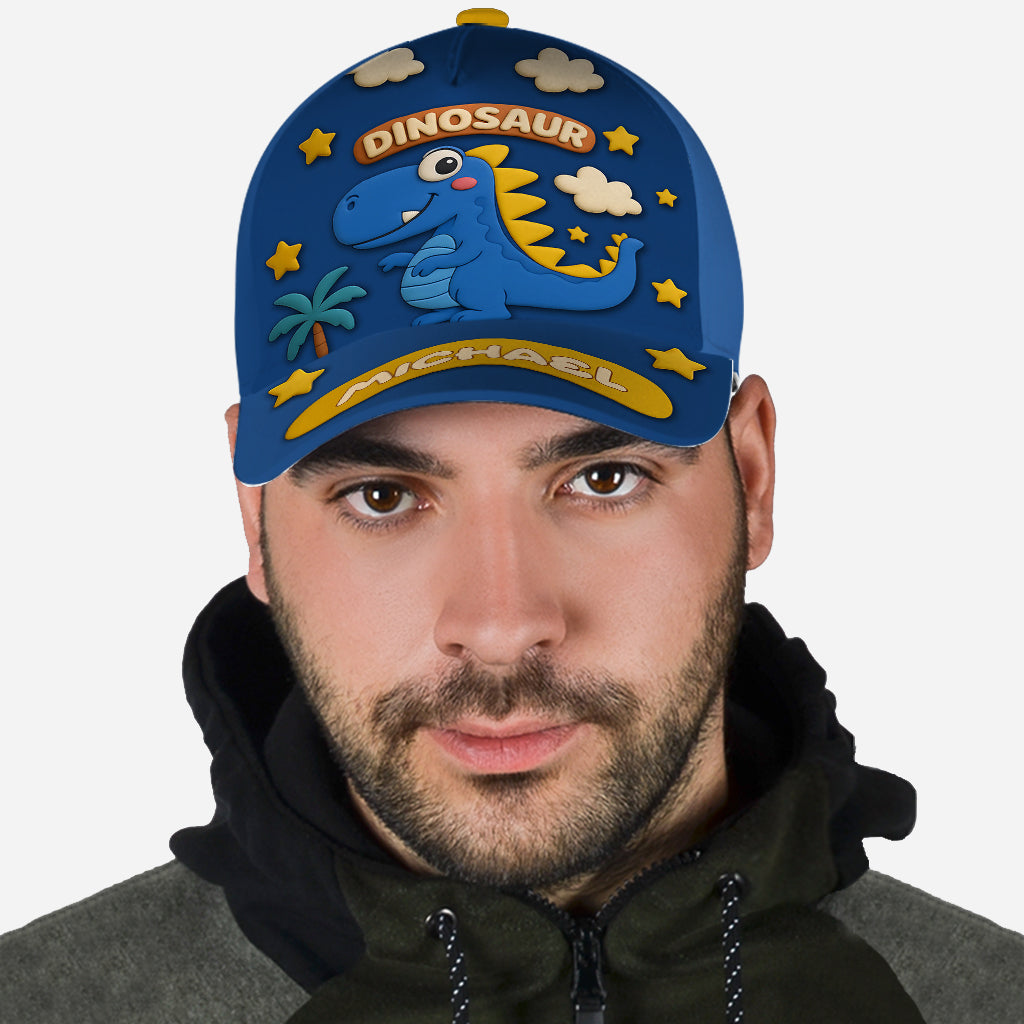 Niedlicher Dinosaurier – Personalisierte klassische Kinderkappe