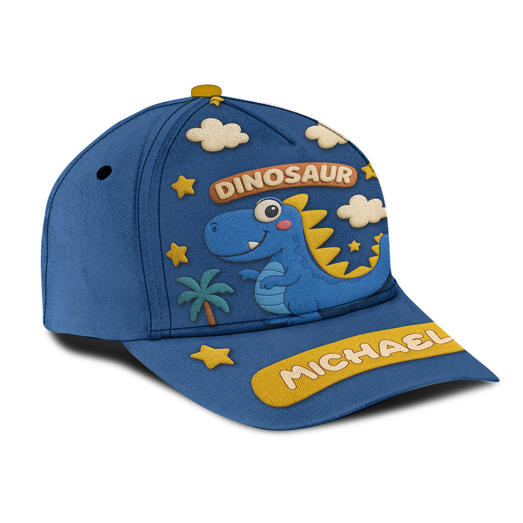 Niedlicher Dinosaurier – Personalisierte klassische Kinderkappe