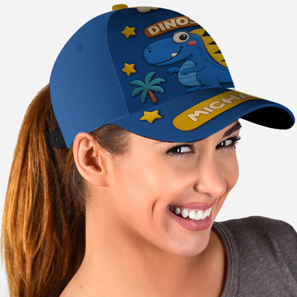 Niedlicher Dinosaurier – Personalisierte klassische Kinderkappe