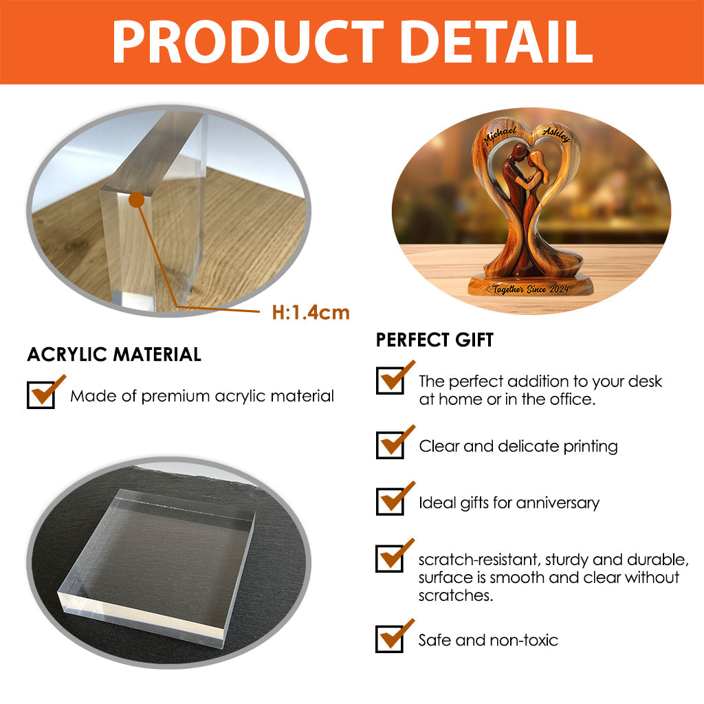 You And Me We Got This - Personalized Couple Custom Shaped Acrylic Plaque