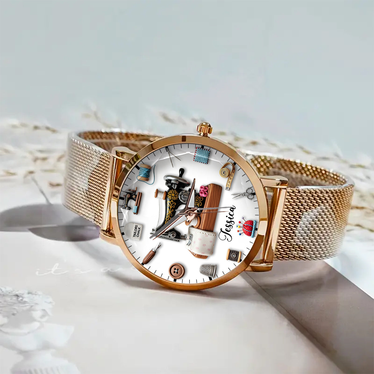 Créations artisanales - Montre-bracelet personnalisée pour femme