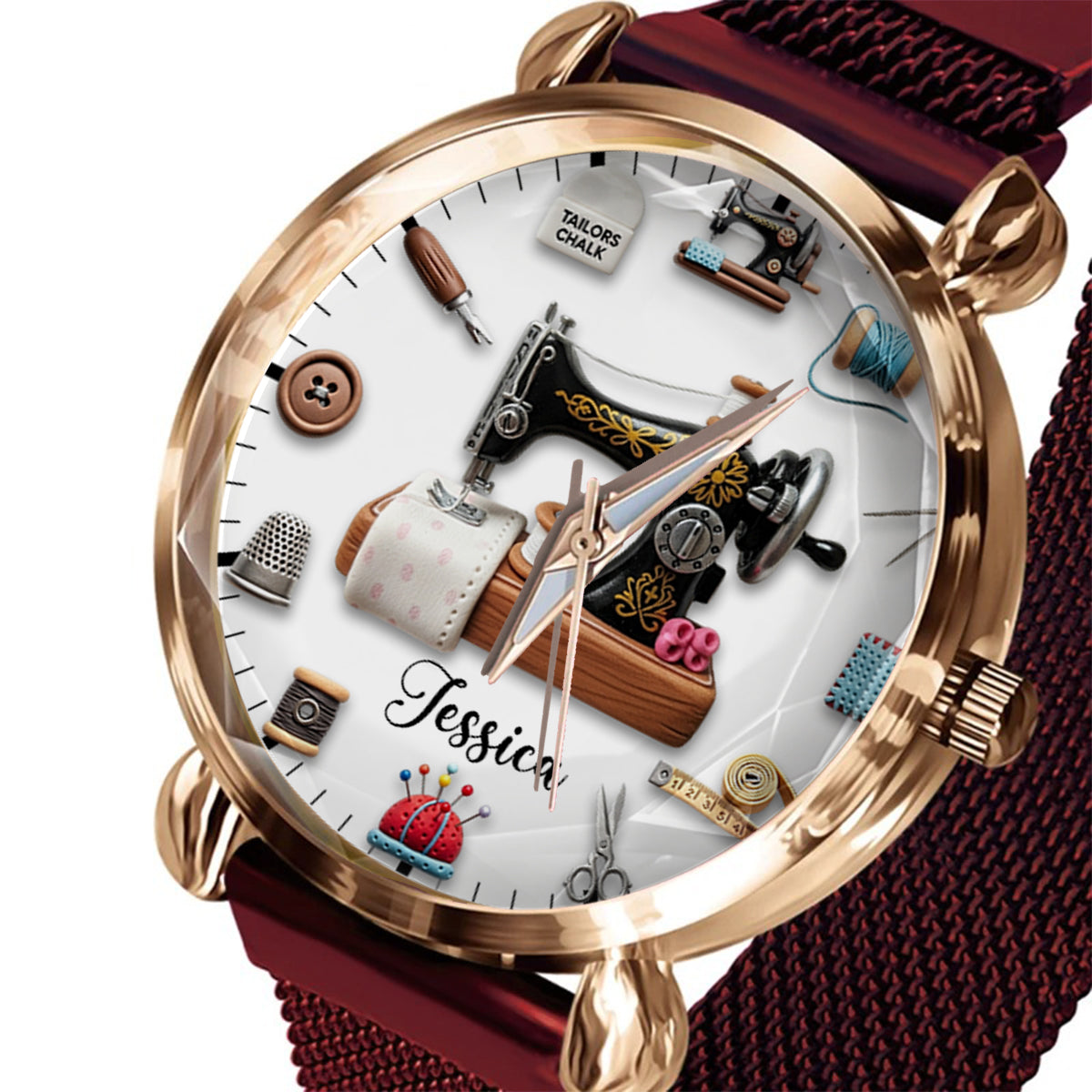 Créations artisanales - Montre-bracelet personnalisée pour femme