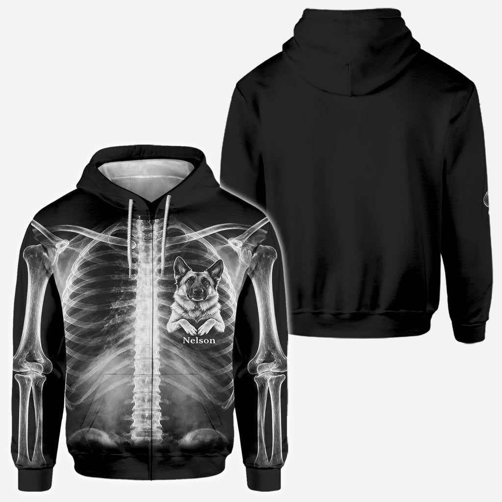 The X-ray In My Heart - Personalized Dog All Over Shirt