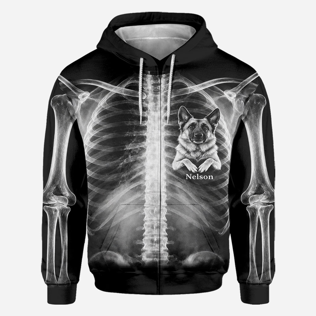 The X-ray In My Heart - Personalized Dog All Over Shirt
