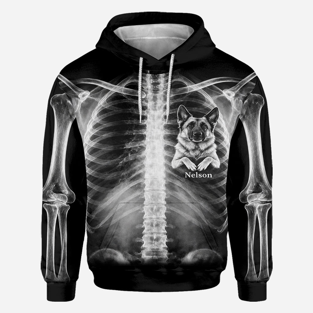 The X-ray In My Heart - Personalized Dog All Over Shirt