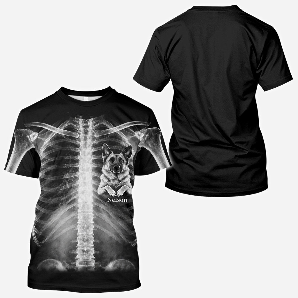 The X-ray In My Heart - Personalized Dog All Over Shirt