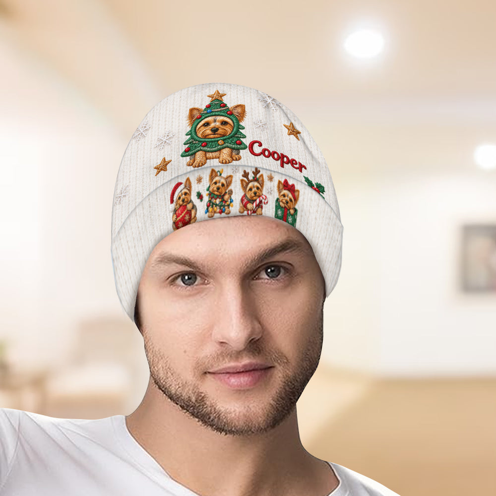 Frohe Weihnachten - Personalisierte Hundemütze