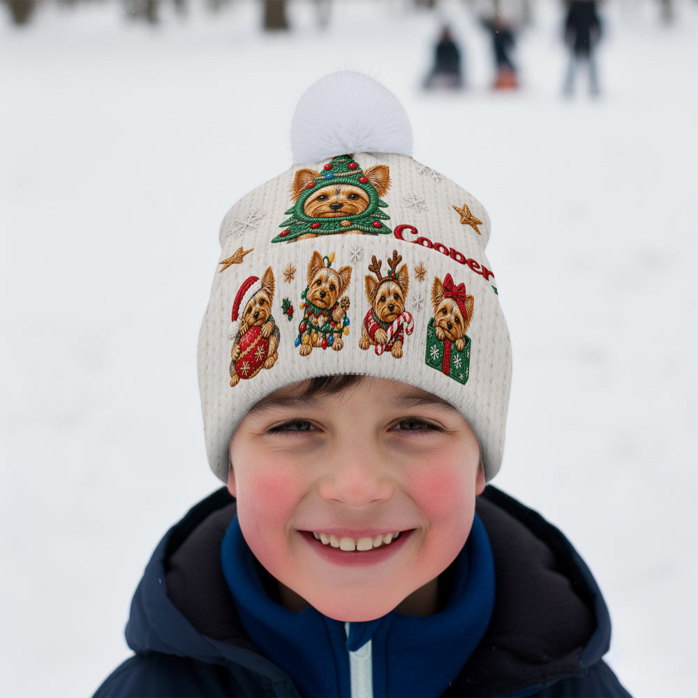 Frohe Weihnachten - Personalisierte Hundemütze