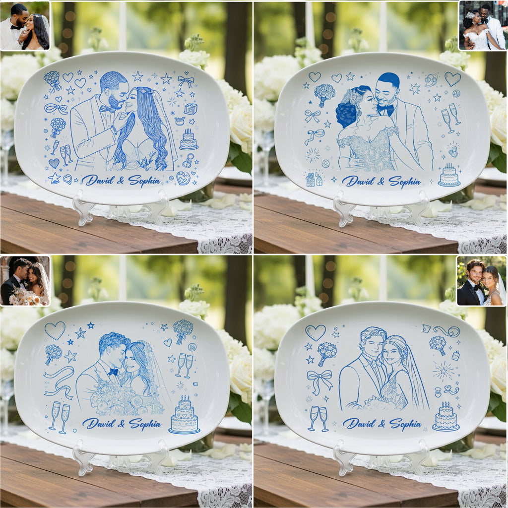 Perfect Gift For Couple - Personalized Couple Plate