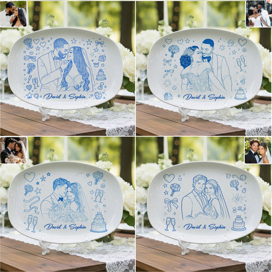Perfect Gift For Couple - Personalized Couple Plate