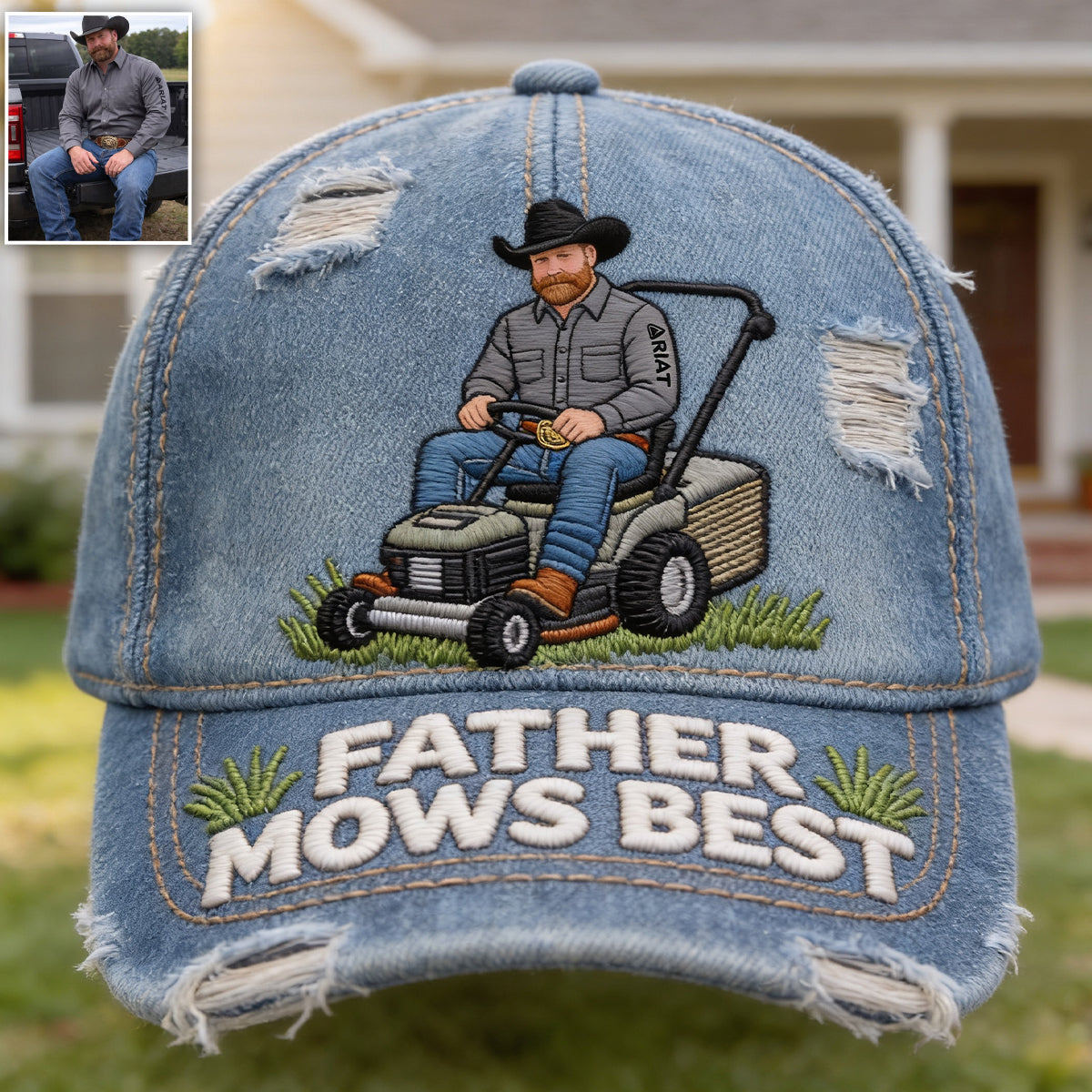 Vater mäht am besten - Personalisierte klassische Vatermütze