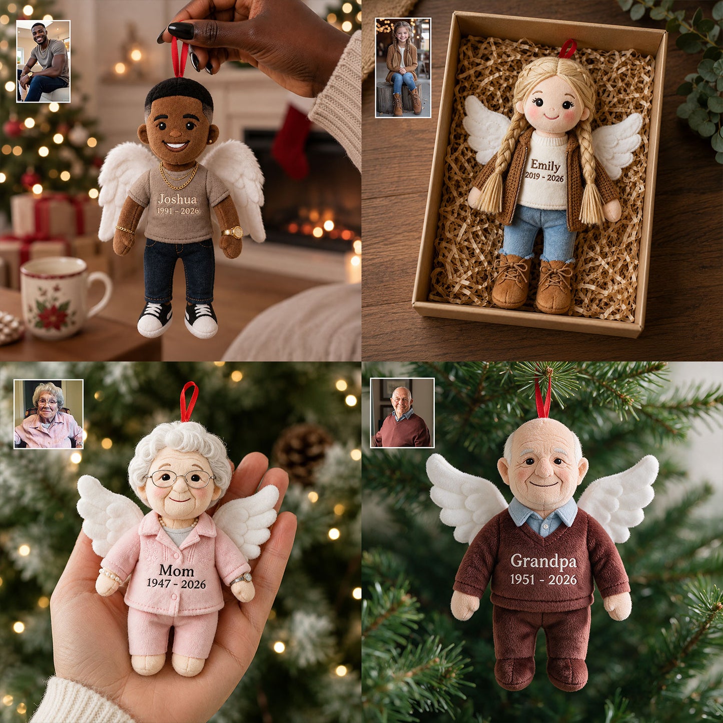 Ich bin immer bei dir - Personalisierte Gedenk-Plüschornament