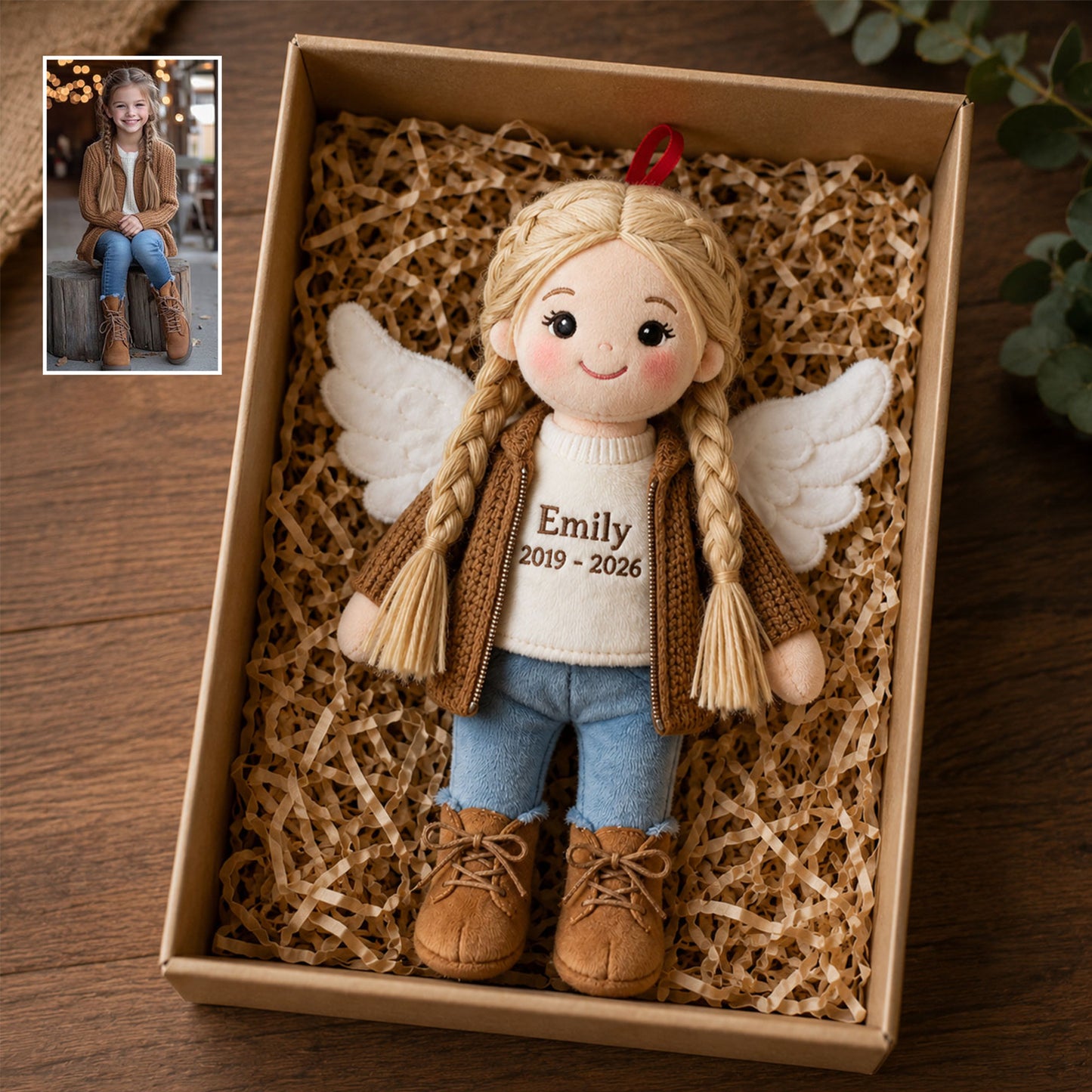 Ich bin immer bei dir - Personalisierte Gedenk-Plüschornament