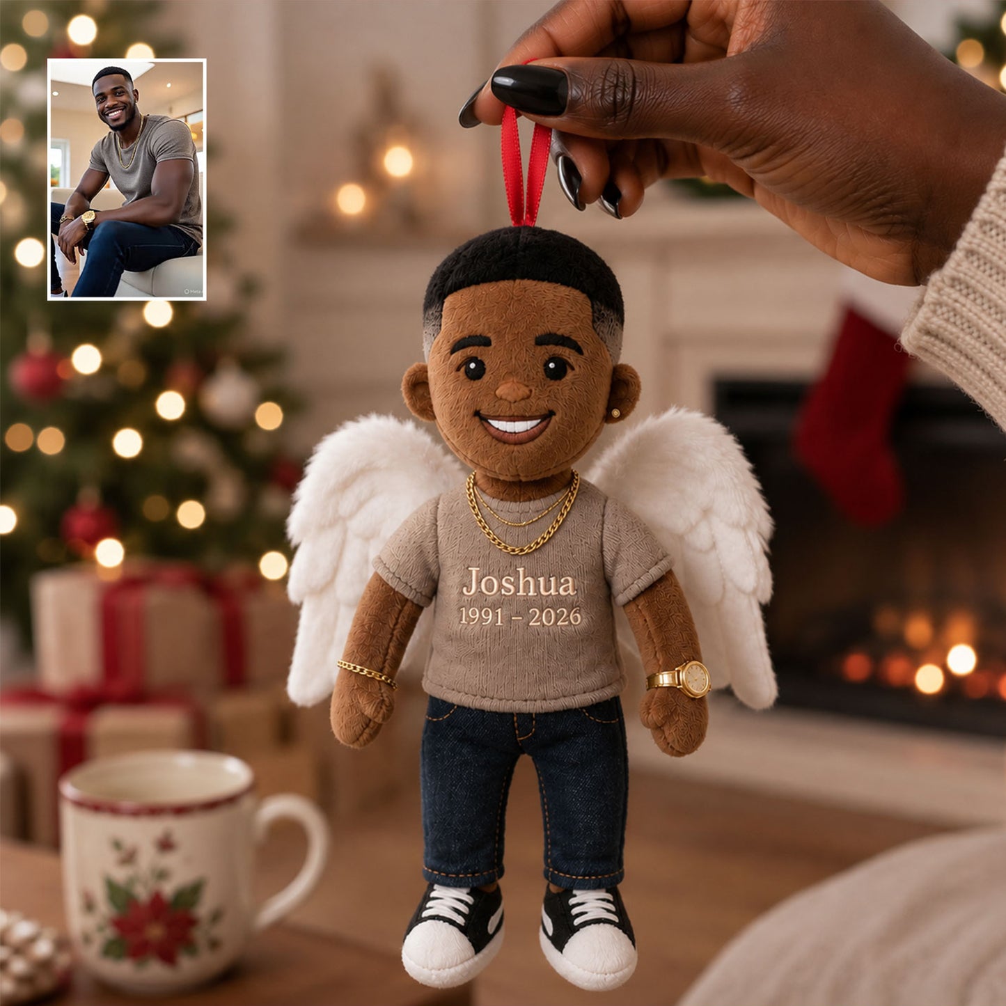 Ich bin immer bei dir - Personalisierte Gedenk-Plüschornament