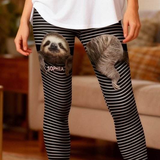 Faultier – Personalisierte Faultier-Leggings