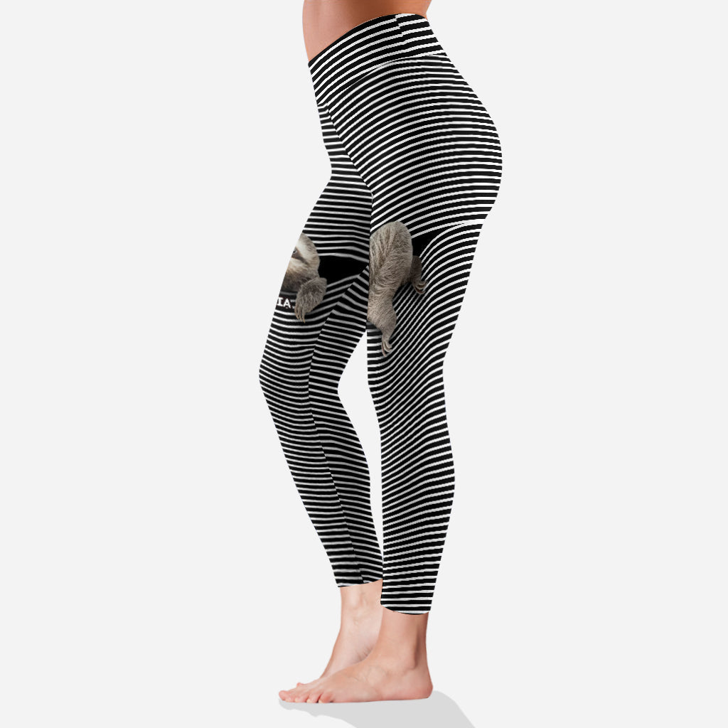 Lazy Sloth - Personalized Sloth Leggings