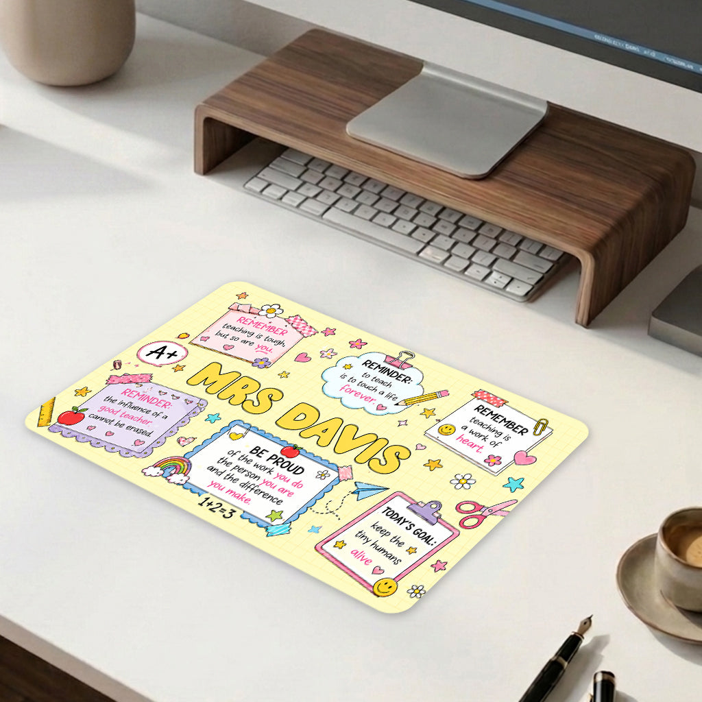 Back To School, Teacher Gift Idea - Personalized Teacher Mouse Pad Custom Shape
